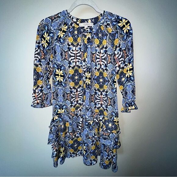 Loft Floral Ruffle Swing Dress - Sz XSP - Picture 3 of 16